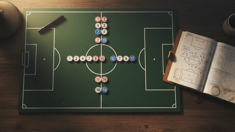 Football tactics board with 4-3-3 formation — Maxim88 football betting strategy