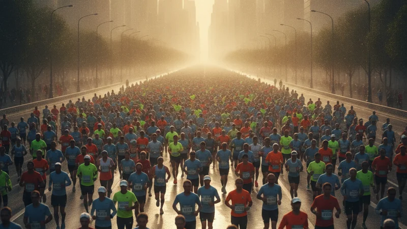 Marathon runners on a city boulevard at dawn — KL Standard Chartered Marathon guide at Maxim88